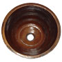 Mexican Copper Hammered Sink -- s6020 Round Honeycomb